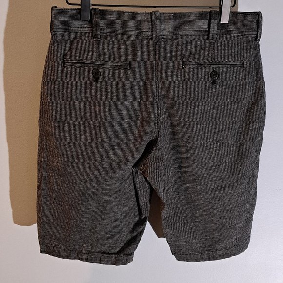 Express Men's 30" Classic Fit Linen Blend Flat Front Shorts - Picture 3 of 16